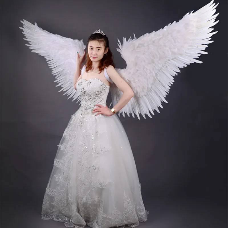 

2017 Big Angle Wings Props Anime Game Prop Amazing Gray feather wings Catwalk feathe for Cosplay photography Game Display Game