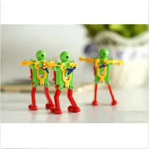 1 шт. красочный пластиковый Заводной пружинный желтый зеленый красный Заводной танцующий робот для детей Детская игрушка подарок