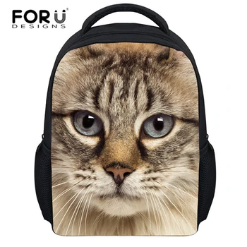 

FORUDESIGNS kids backpacks kindergarten school bag 3D animals cat prints schoolbag for baby girls&boys child book bags mochila