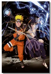 Пользовательские холст на стены Узумаки постер Naruto Хатаке обои с Какаши Японии аниме Стикеры росписи Детская комната украшения #0018