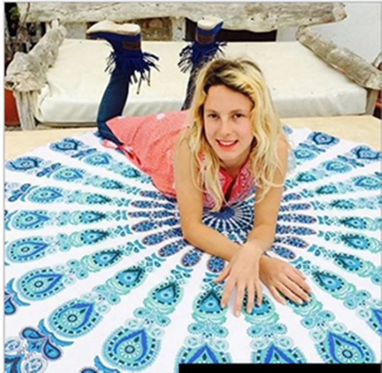 Psychedelic Mandala Hippie Bohemian Tapestries Wall Hanging Flower Psychedelic Tapestry Indian Dorm Decor for Living Room