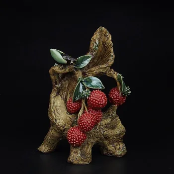 

Folk Art Porcelain Ceramic Traditional Chinese Fruit Figurine Collection Vivid Handcraft for Home Decoration SYXF002
