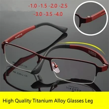 1,56 асферические линзы, близорукие очки для женщин, титановый сплав, полуоправа, очки по рецепту для девушек 0-0,5-0,75-1,0 до