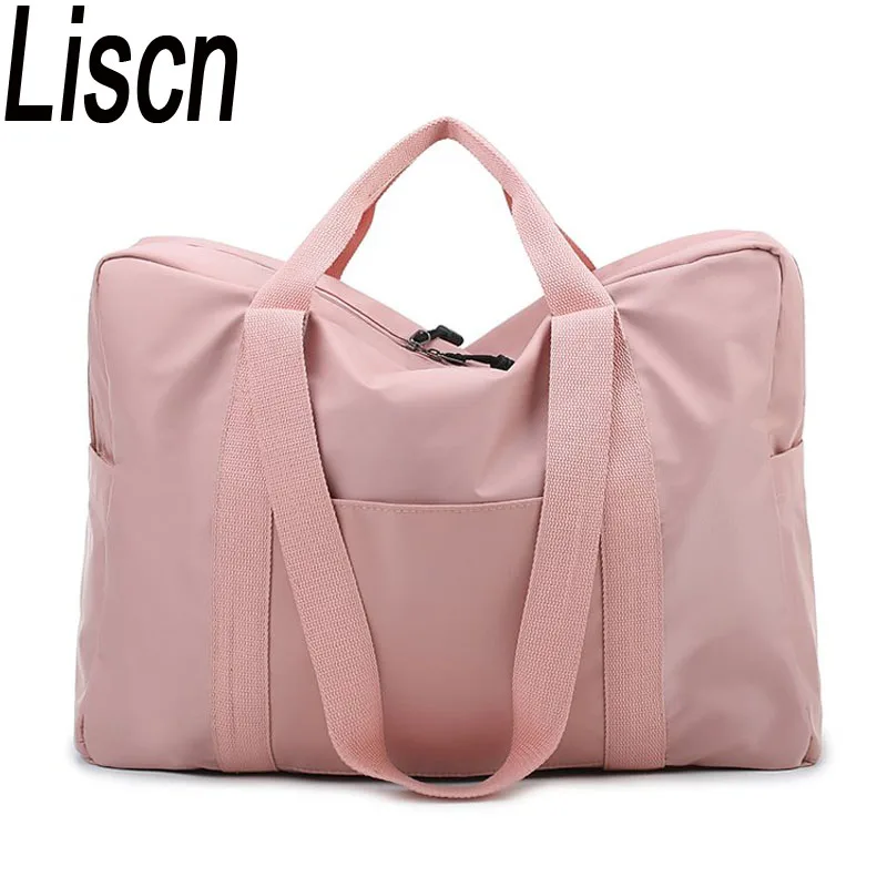 LISCN короткие расстояния багажные сумки женские сумки корейской дорожная сумка большой емкости мужская дорожная сумка свет багажные сумки