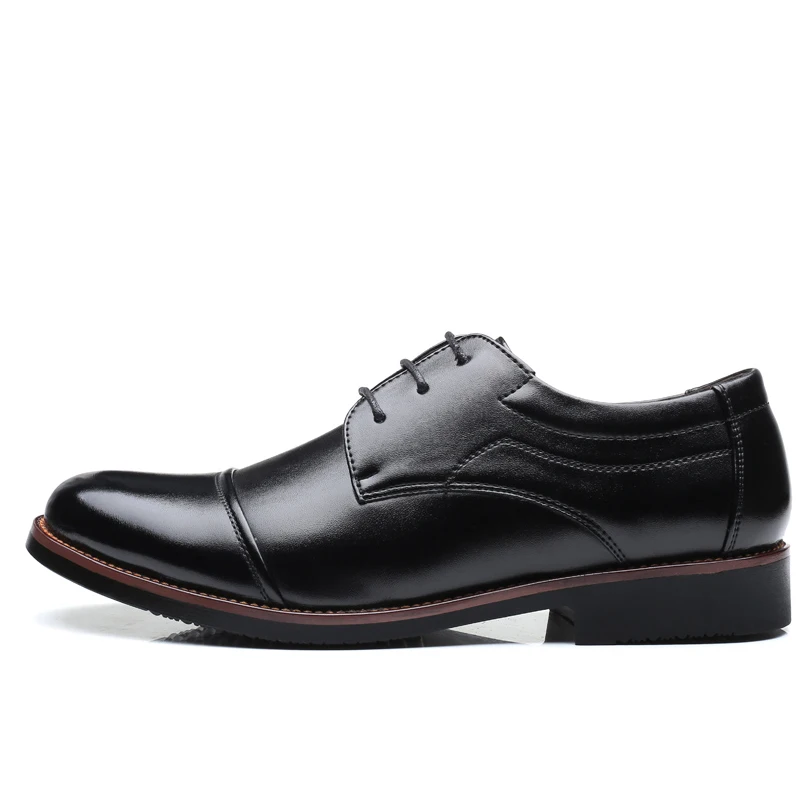 YWEEN/Мужские модельные туфли; мужская деловая Обувь На Шнуровке; мужская обувь с круглым носком; размеры 38-48