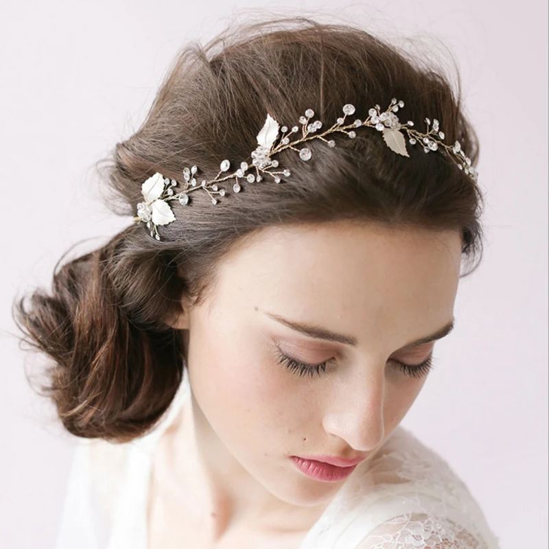 Tiaras de perlas de cristal para novia, accesorios para el cabello de boda, regalo de diademas de Color joyería para el cabello|Joyería para el cabello| - AliExpress