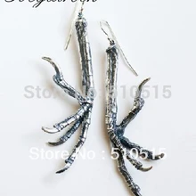 Regalrock Горячая Ворон Птица Череп Коготь когти серьги