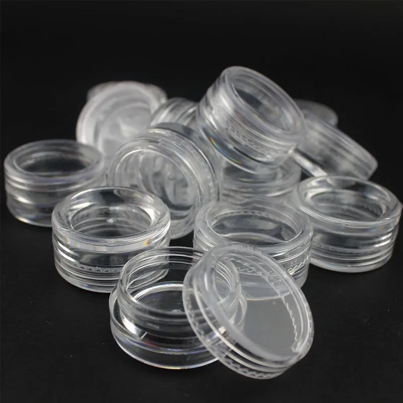 

50Pcs Portable Mini Plastic Empty Cream Bottle Jars Nail Art Eyeshadow Makeup Case Face Cream Lip Balm Container Pot