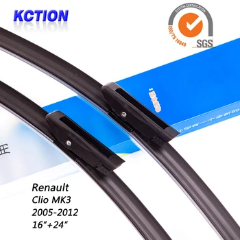 

Car Windshield Wiper Blade For Renault Clio MK3(2005-2012), 16"+24", Front Window Windscreen Wipers, Car Accessories