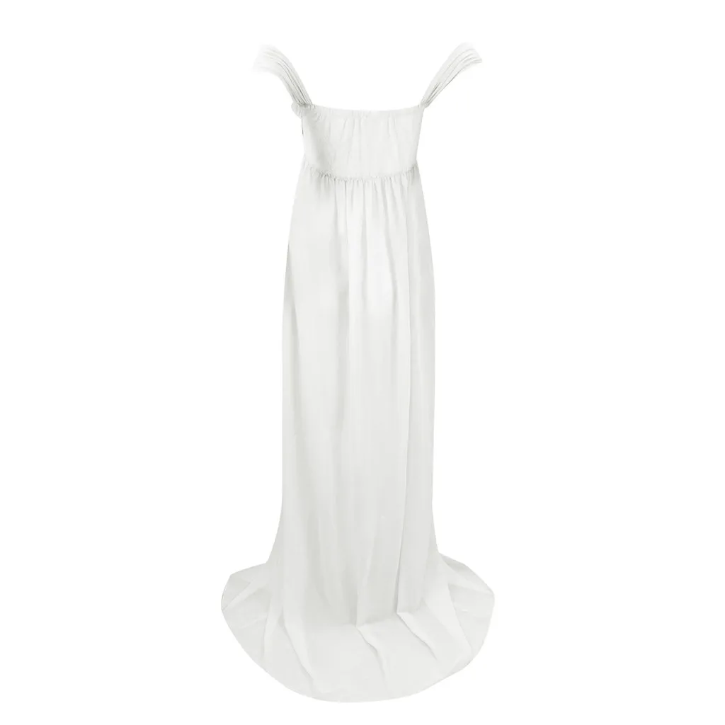 LONSANT женское газовое Элегантное Длинное Платье макси с открытыми плечами для беременных, сексуальное платье с оборками для беременных и кормящих