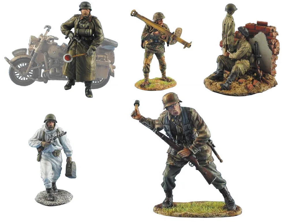 

Unpainted Scale 1/35 and Russian hunters soldiers figure Historical Resin Model Miniature Kit