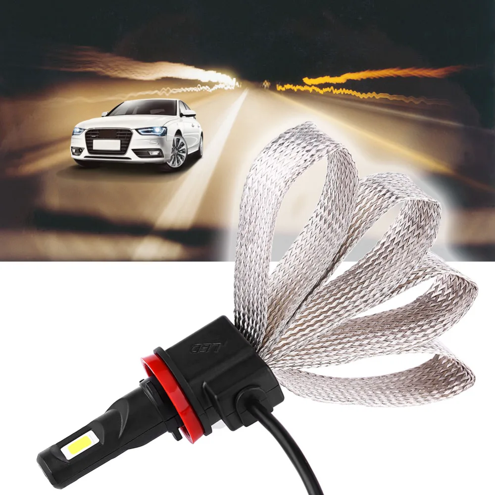 

1 Pair LED Headlight 60W H8 H9 H11 Car LED Headlight Kit Bulb Conversion COB Lamp 6400Lm 6000K White Hot
