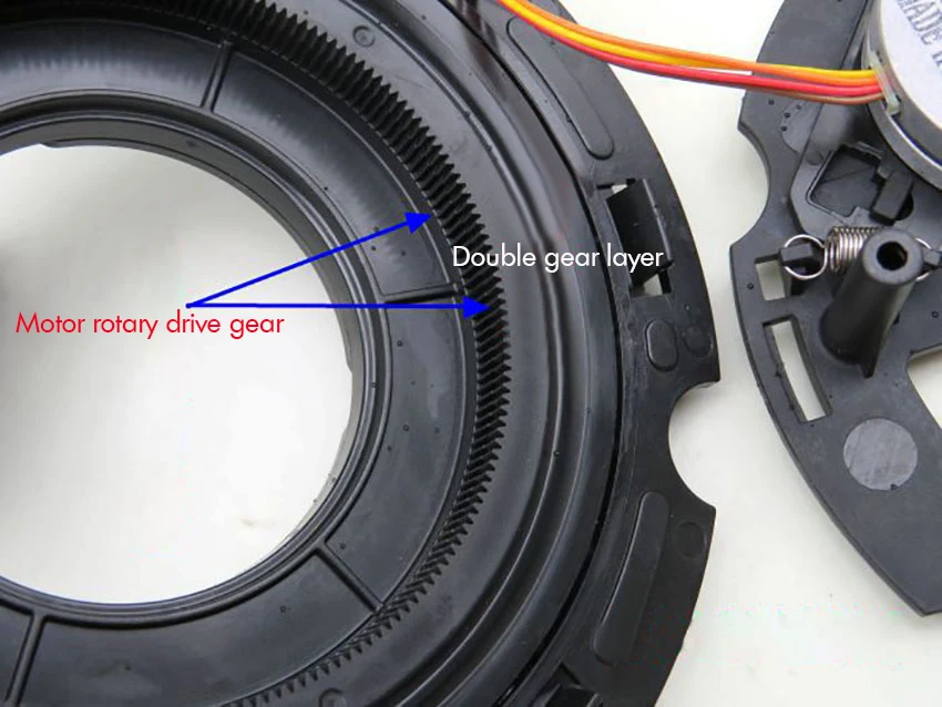 36 шаговый двигатель 0,9 градусов, двойной двигатель с высокой точностью мониторинга роторный диск и шестерни 4 провода шаговый двигатель 0.5A, 20 Ом