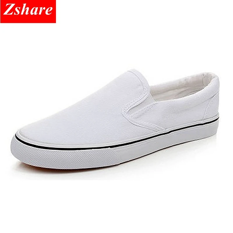 2019 New Men Casual Shoes Black White Solid Canvas Shoes Man Loafers Summer Breathable Fashion Sneakers Men Slip-On Shoes Flats