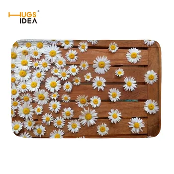 

HUGSIDEA Carper Kids Room 3D Flower Floral Print Rugs and Carpets for Home Living Room Creative Bathroom Non-slip Doormat Mats