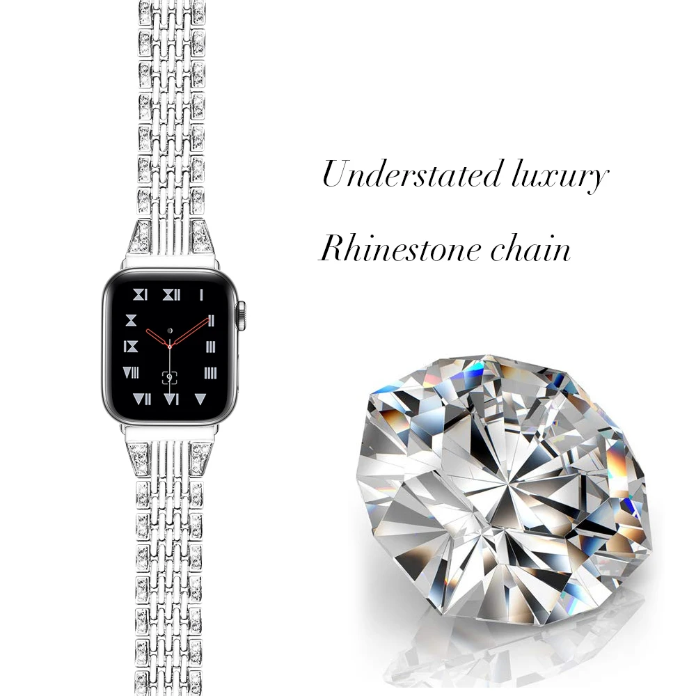 Ремешок Joyozy из нержавеющей стали для apple watch, металлический браслет, ремешок для умных часов apple watch 1/2/3/4