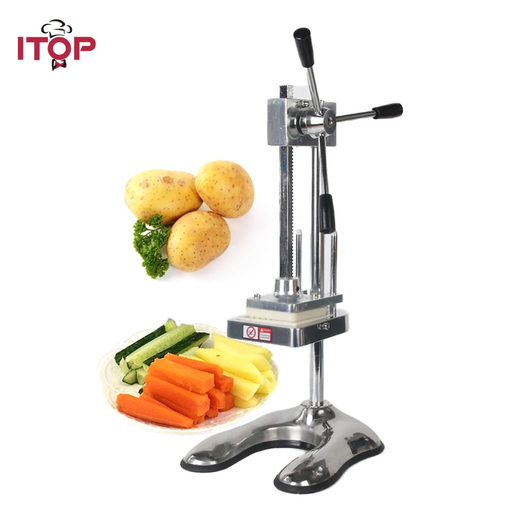 

ITOP Commercial Long French Fries Cutter Potato Chip Cutters Vegetable Cutting Machine Potato Slicer Food Processors