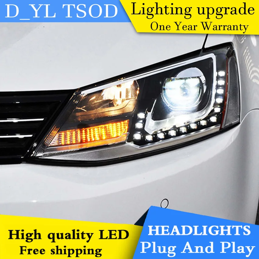 Автомобильный Стайлинг фара в сборе для VW Jetta MK6 GLI 2012-2015 Bi Xenon светодиодный задний