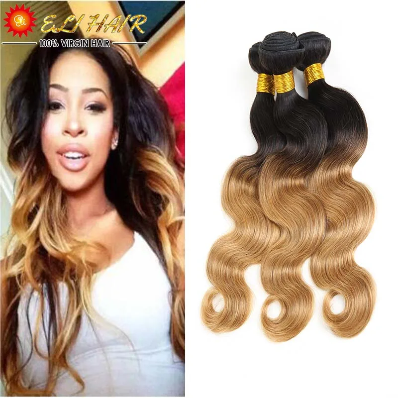 Ombre Brazilian Hair 3 Bundles Brazilian Body Wave 1b 27 Brazilian