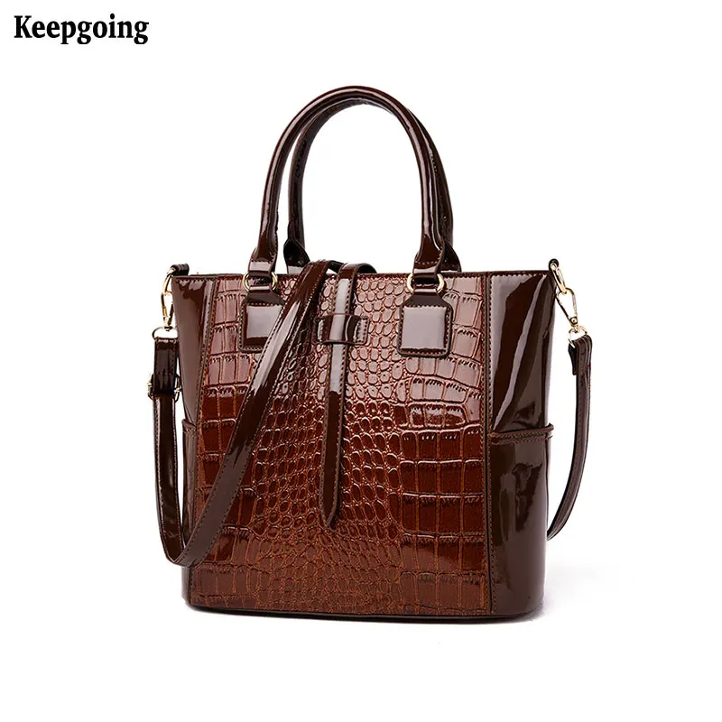 

Newest Luxury Designer PuLeather Retro Women Shoulder Bag Crocodile Handbag Cowhide Casual Totes High Quality Black Bags