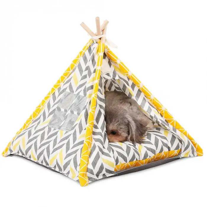 Pets Teepee Dogs Cats Rabbits Bed Oxford Cloth Linen Portable Pet Tents Houses Store