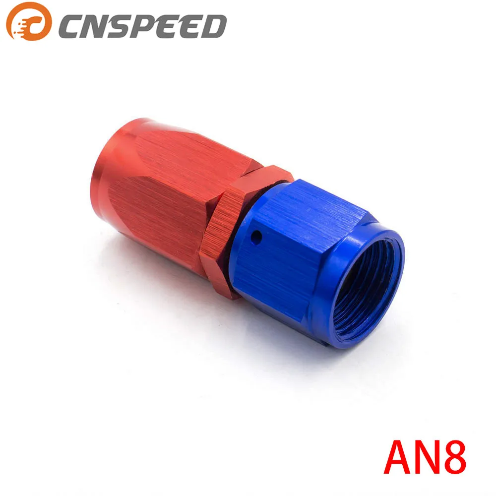 CNSPEED AN8 фитинги 08 алюминиевые фитинги 0 градусов масло/топливо/поворотный угловой фитинг фитинги(поворотный штуцер для шланга) YC100353-0RD