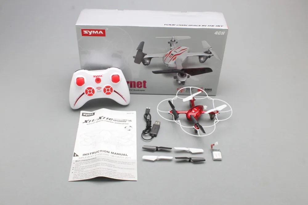 

Syma X11 4 Channel 2.4GHz 6-Axis Gyro Remote Control RC Helicopter quad copter