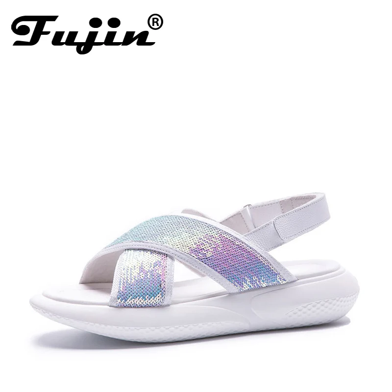 

Fujin 2018 New Summer Wedge Heels Women Sandals Open Toe Fish Head Platform Shoes High Heels Women Shoes