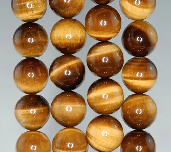 

14mm Whisky Cognac Tiger Eye Gemstone Grade AA Round Loose Beads 7.5 inch Half Strand (90186191-734)