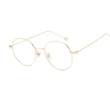 Сплав женские очки круглые металлические винтажные милые женские солнцезащитные очки прозрачные линзы черная рамка с рисунком женские очки