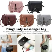 Женская сумка из искусственной кожи с кисточками; женская повседневная кожаная сумка на плечо; мягкая сумка-мессенджер; небольшие сумочки с клапаном