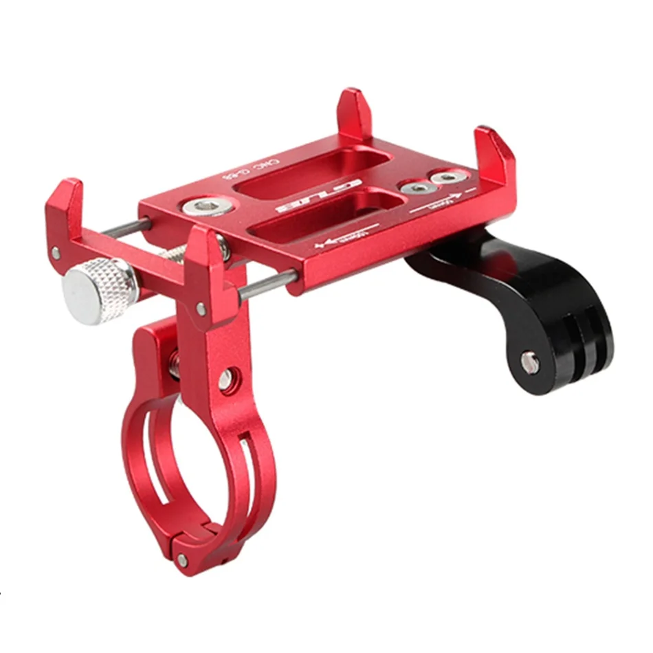 GUB Универсальный держатель на руль велосипеда, алюминиевый держатель для телефона, подставка для 3,5-6,2 дюймового телефона, gps экшн-камеры - Цвет: Красный