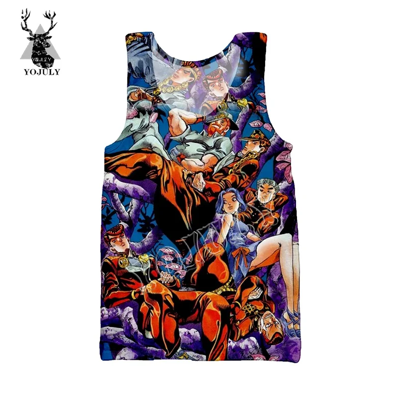 YOJULY Summer Unisex sleeveless shirts 3D Print Anime JoJo Bizarre Adventure Men Vest Women Casual Funny Tops Clothing Ve23 - Цвет: 9