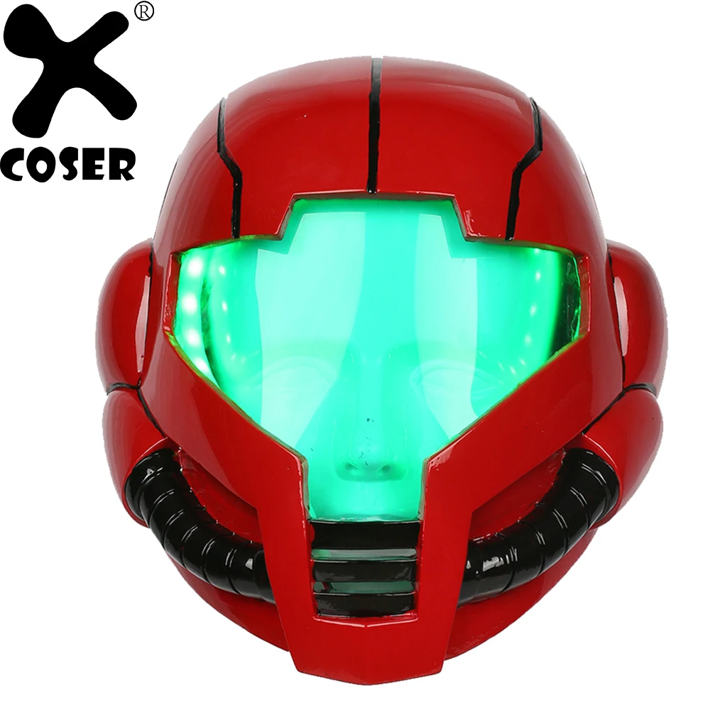 XCOSER Метроид Самус Аран шлем свет полный маска голова Racing Стиль полимерный шлем Маскарадная маска на Хэллоуин костюм, реквизит распродажа