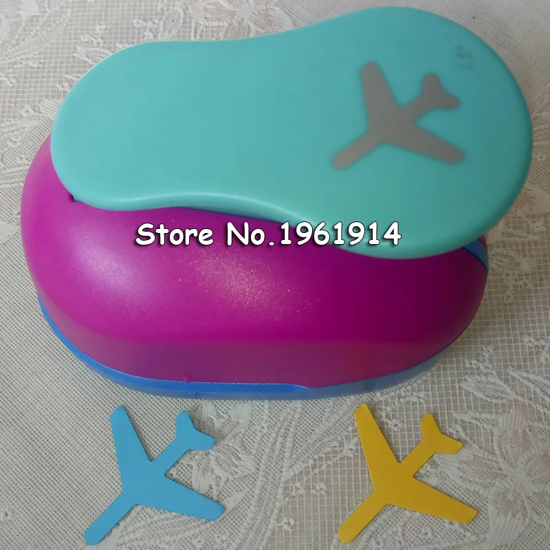 

Free Shipping 1.5 inch Airplane EVA foam punches paper puncher for greeting card handmade DIY scrapbook craft punch machine