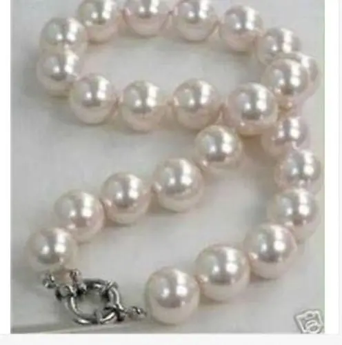 

AAA elegant 18"12MM SOUTH SEA ROUND WHITE PEARL NECKLACE