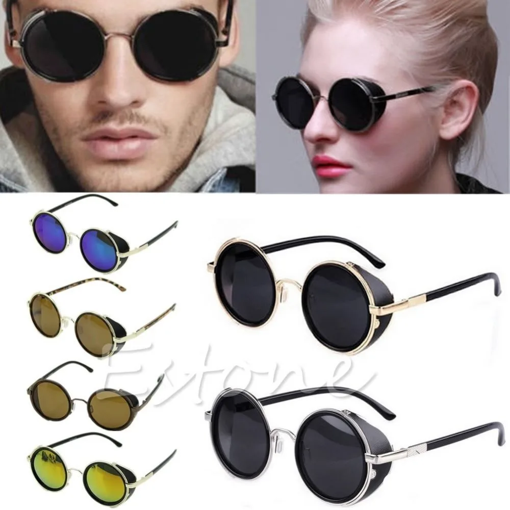 Винтажные Солнцезащитные очки в стиле стимпанк круглые ретро|round glasses|steampunk