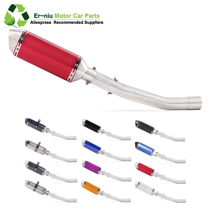 

Motorcycle Exhaust Escape Muffler Middle Contact Pipe Full System Slip-On For KAWASAKI ZX 10R ZX10R ZX-10R 2008 2009 2010