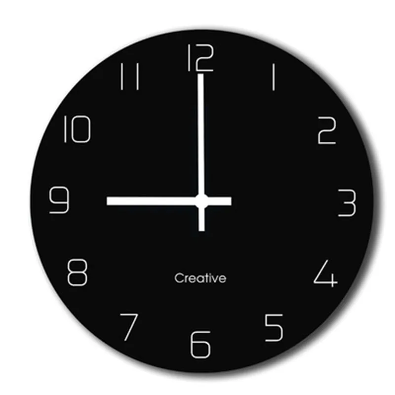 Современный дизайн минималистичные часы стеклянные художественные часы настенные домашний Декор большие декоративные винтажные настенные часы бесшумное украшение дома 50Q009 - Цвет: Style3