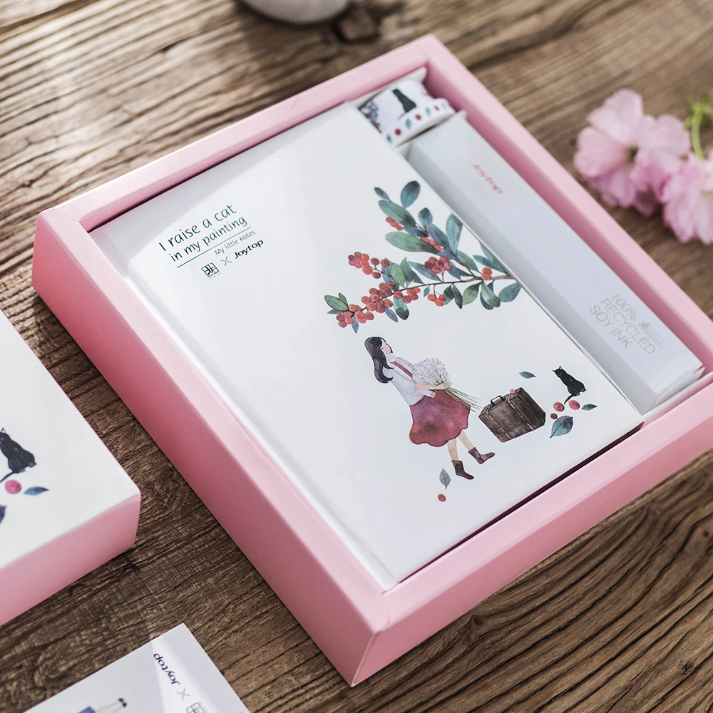 Креативный ежедневный Еженедельный ежемесячный дневник Kawaii с кошками для