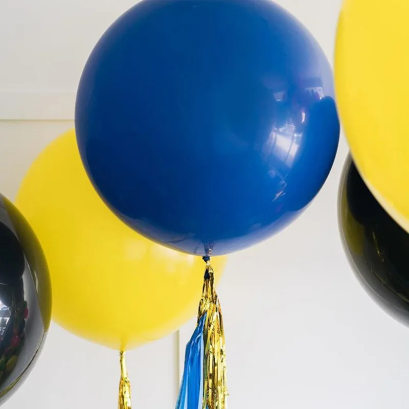 36 дюймов цвет круглая латексная большой воздушный шар декорации на день рождения свадебное воздушный шар baby shower украшения детских игрушек 35g Большой - Цвет: Темно-синий