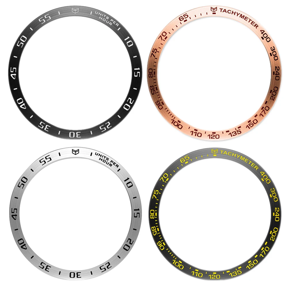 

9 Style Metal Protection Ring for Samsung S3 Frontier/Galaxy Watch 46mm/42mm Scale Steel Ring Style Pioneer Watch Decoration