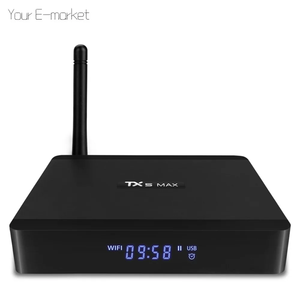 

Tanix TX5 Max Android 8.1 TV Box 4K IPTV Smart TV Amlogic S905X2 Set Top Box 4G LPDDR4 32G Dual-band WiFi 2.4G/5G BT4.2 H.265