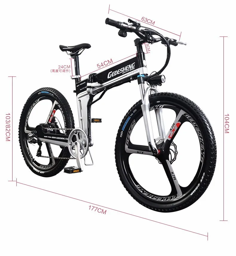 Perfect LOVELION 26 48 V Lithium Battery Electric Bicycle Mtb Hidden 500 W High Speed Motor Abs Brake Folding Electric Bike Mountain 30