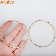 Anniyo два размера 6,9 см/8 см африканские большие серьги для женщин ювелирные изделия Эфиопский нигерийский круглые серьги#047804
