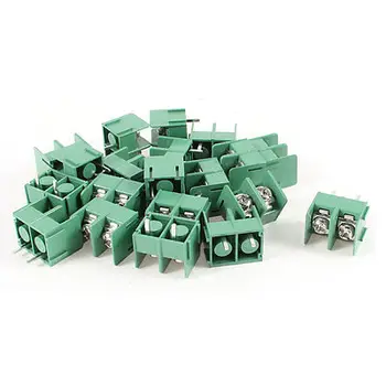 

20 Pcs 300V 20A 2 Positions 7.62mm Pitch Pluggable Terminal Block Green