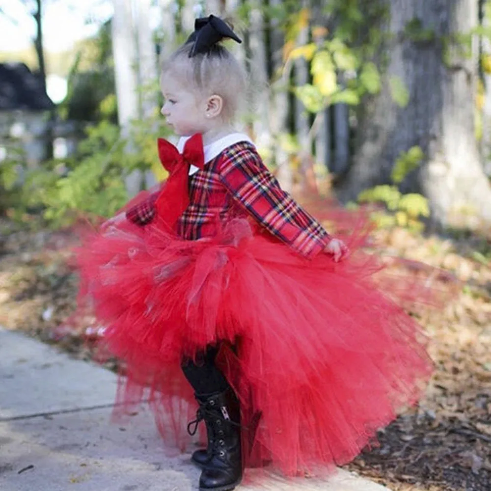 

Red Fluffy Cute Princess Girl Tutu Skirt Ankle Length Toddler Girls Birthday Party Tulle tutu Skirts Festival Halloween Clothing