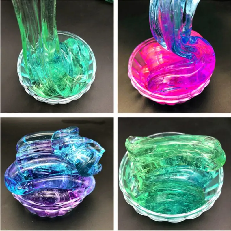 

Colorblock Gradient Crystal Mud Cool Multicolor Slime Toys Clear Clay Kids Toy Playdough Lizun Handgum