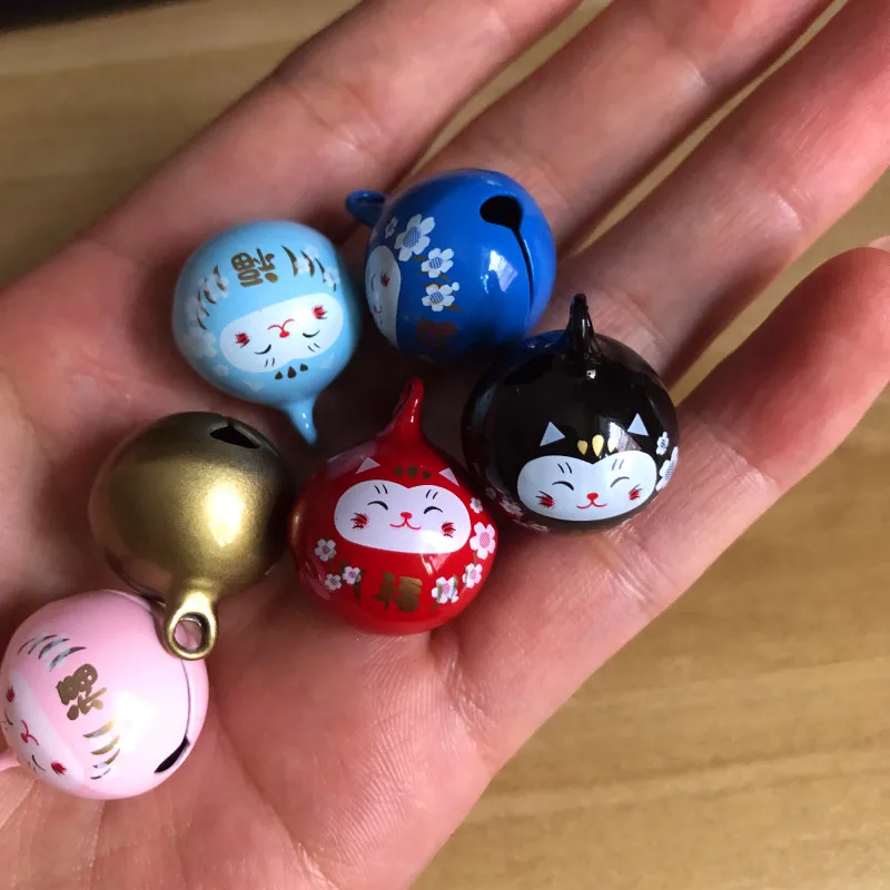 5 шт. Lucky cat DIY ручной работы Манеки Неко Sakuran Fortune bells медные колокольчики амулеты «сделай сам»