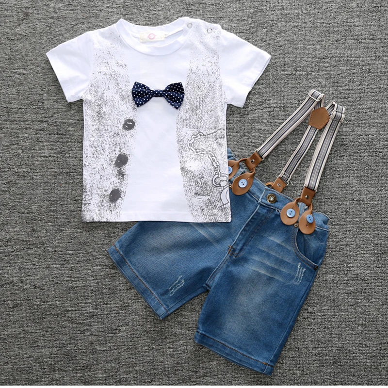 Kids Boys Toddler Outfits Set Shirt Tops+Long Pants+Belt Toddler Fashion Clothes